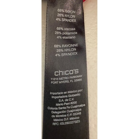 Chicos 1 So Slimming Red Straight-Leg Pants Small - Picture 4 of 9